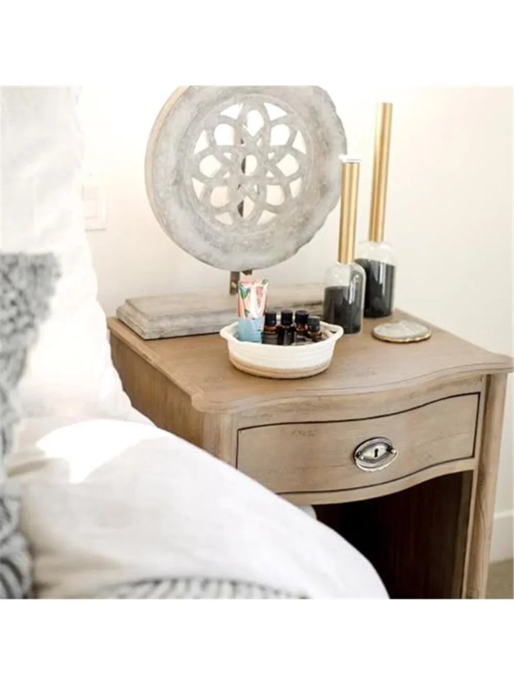 New 5-Piece Round Woven Cotton Rope Storage Baskets for Organizing Small Shallow